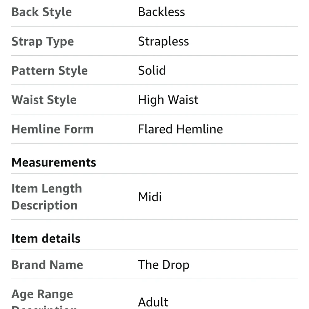 Amazon The Drop | White Strapless Maxi Dress | Size L | NWT - Picture 14 of 16